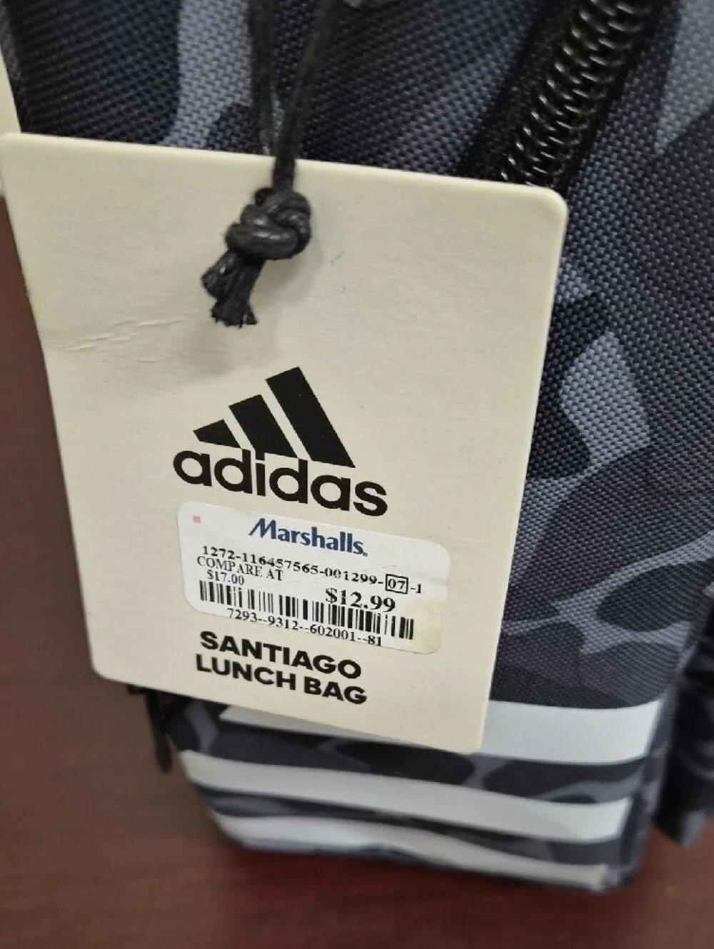 adidas Men’s Gray Camo Lunch Bag